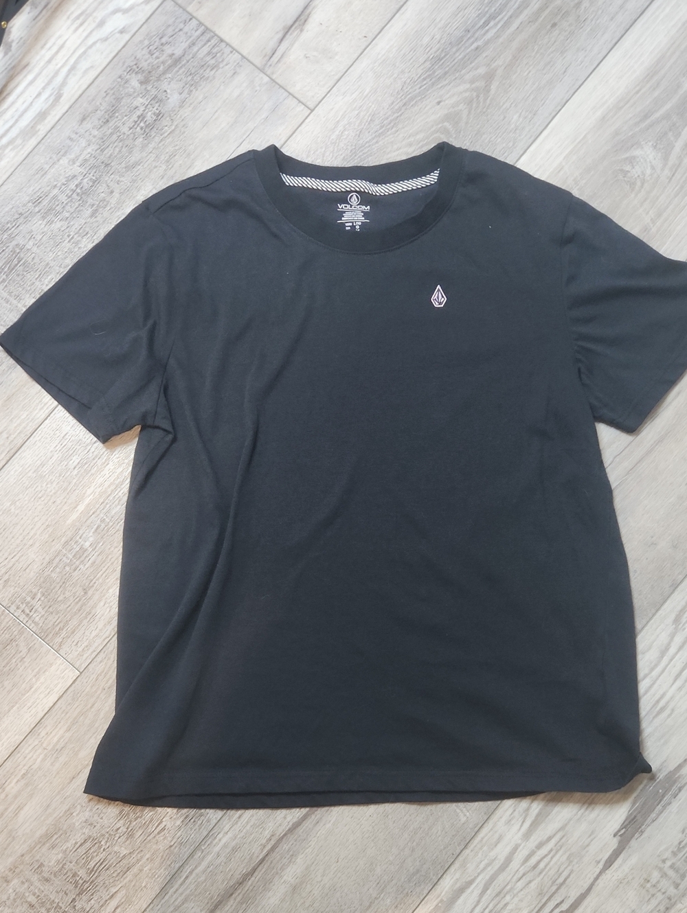 Volcom Boy’s Black Classic Logo Crew Neck T-Shirt